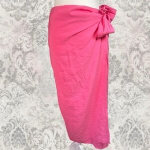 Zara Vibrant Pink Wrap Summer Vacation Women’s Small Maxi Comfy Skirt